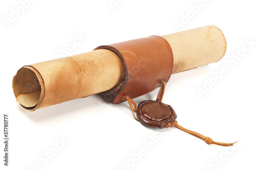 old rolled paper