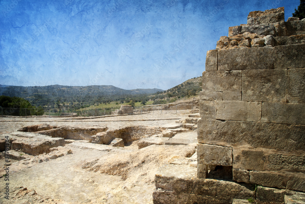 Archaelogical Site at Phaistos Palace Crete Greece