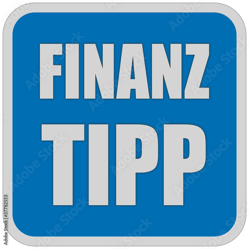 Sticker blau quadrat oc FINANZ TIPP