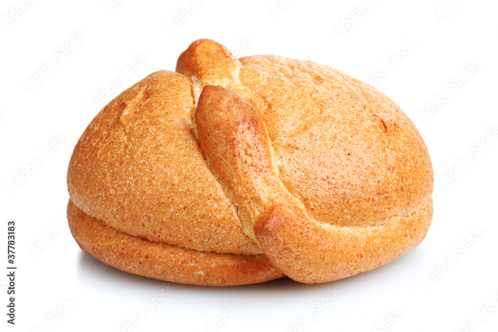 tasty white bread isolated on white