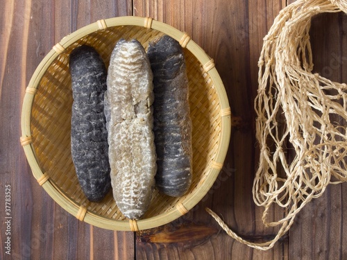 Obraz na płótnie close up of dried sea cucumber w salonie