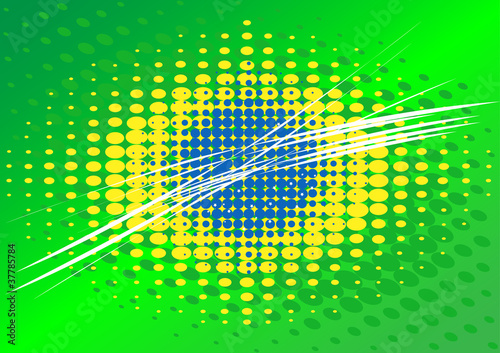 Brazilian flag abstract