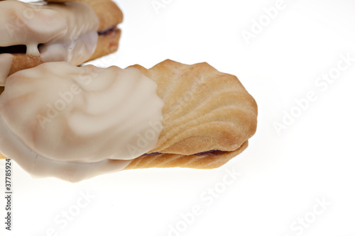 chocolate snack isolated on a white
