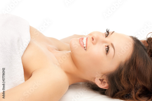 beautiful woman in spa salon