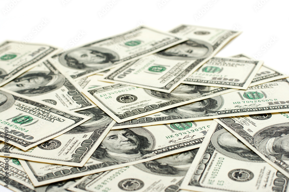 stack of one hundred dollar bills U.S. stack of one hundred dollar bills U.S.