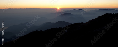 sunsetin in the mountains photo