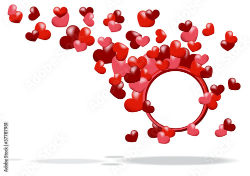abstract background with hearts