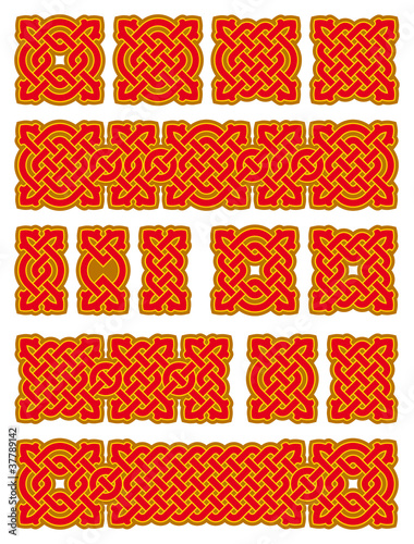 Red braided ornament