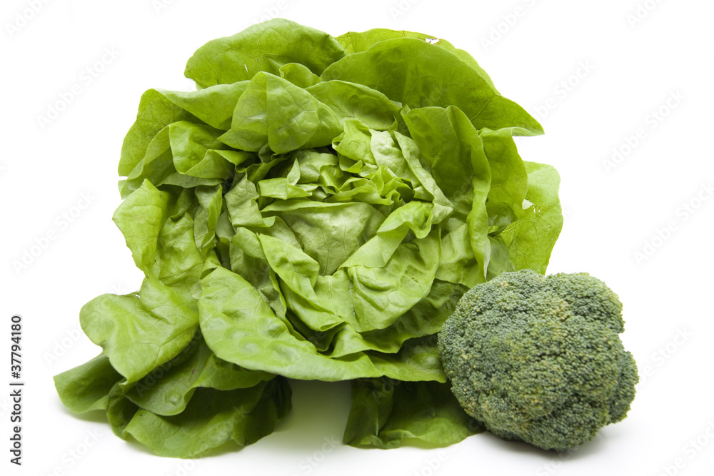 Obraz premium Kopfsalat mit Broccoli