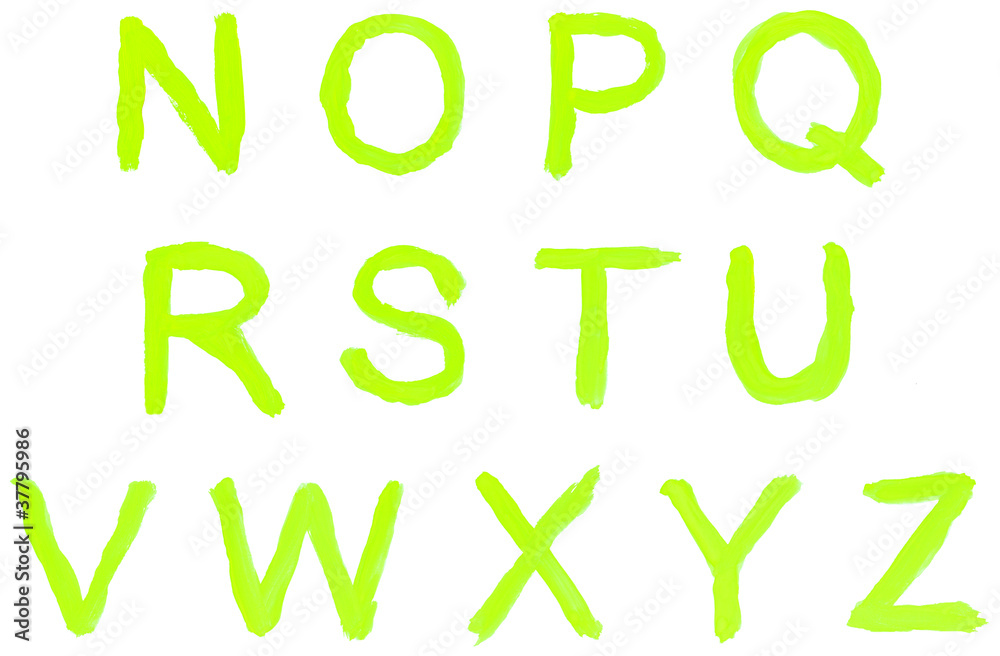 High resolution hand painted font set High resolution hand painted font set