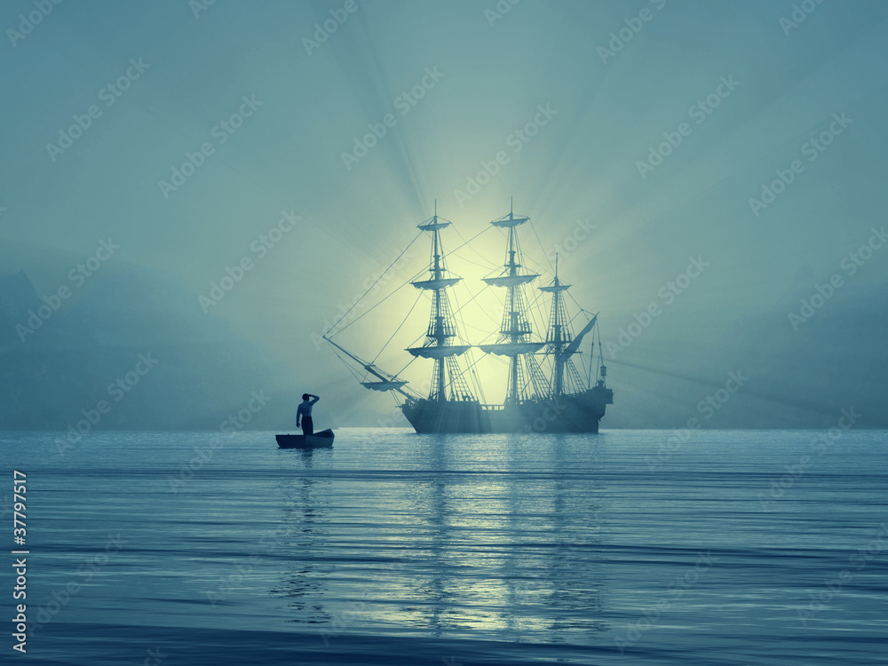 Fototapeta premium ancient vessel in Gulf