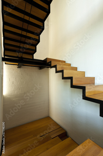 interior modern house, special staircase