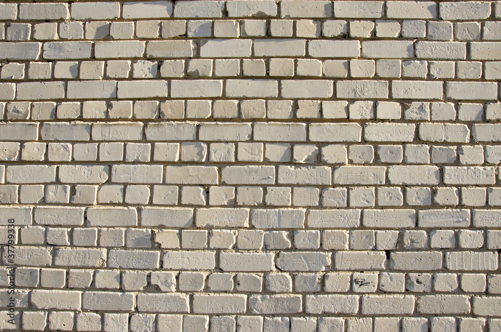 White brick wall. Architectural details backdrop. White brick wall. Architectural details backdrop.
