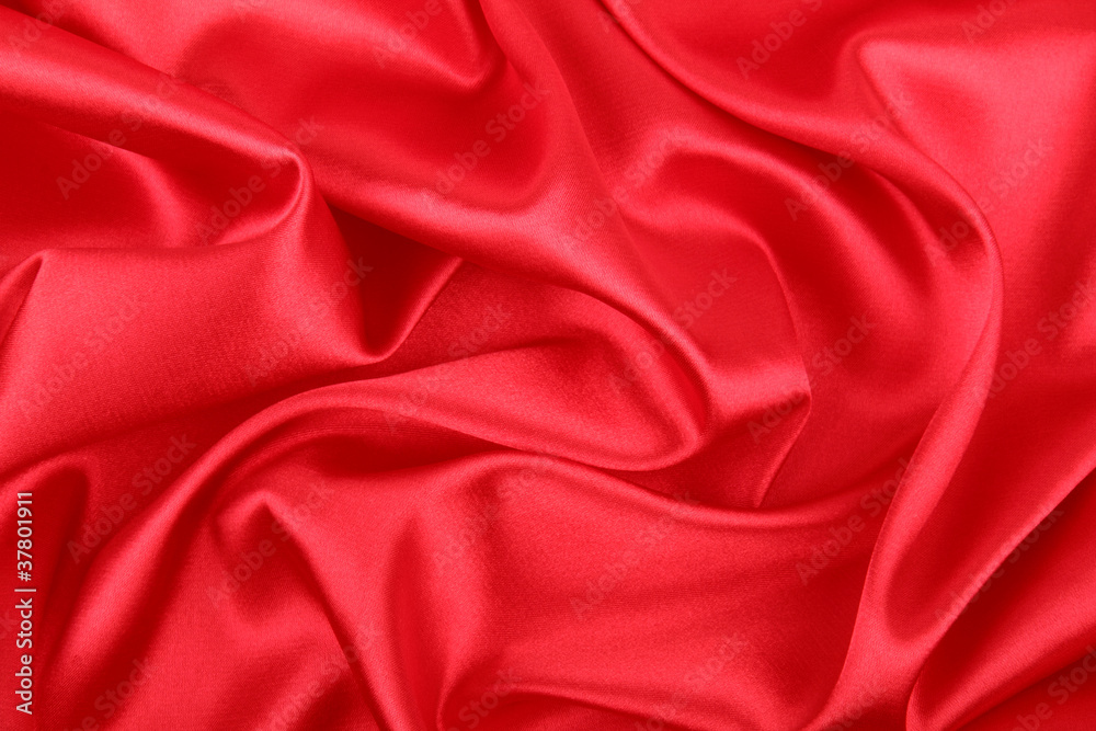 Smooth elegant red silk background, can use as background Smooth elegant red silk background, can use as background