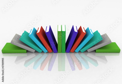 books isolated on background white