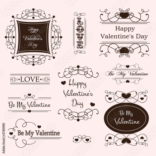 valentine's day decorative labels