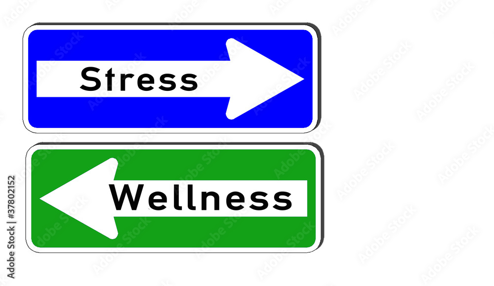 Stress oder Wellness Schilder Stress oder Wellness Schilder