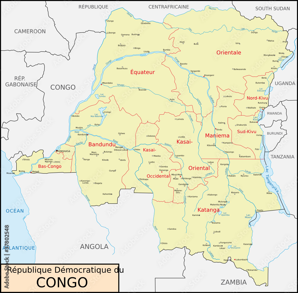 Demokratische Republik Kongo Administrativ