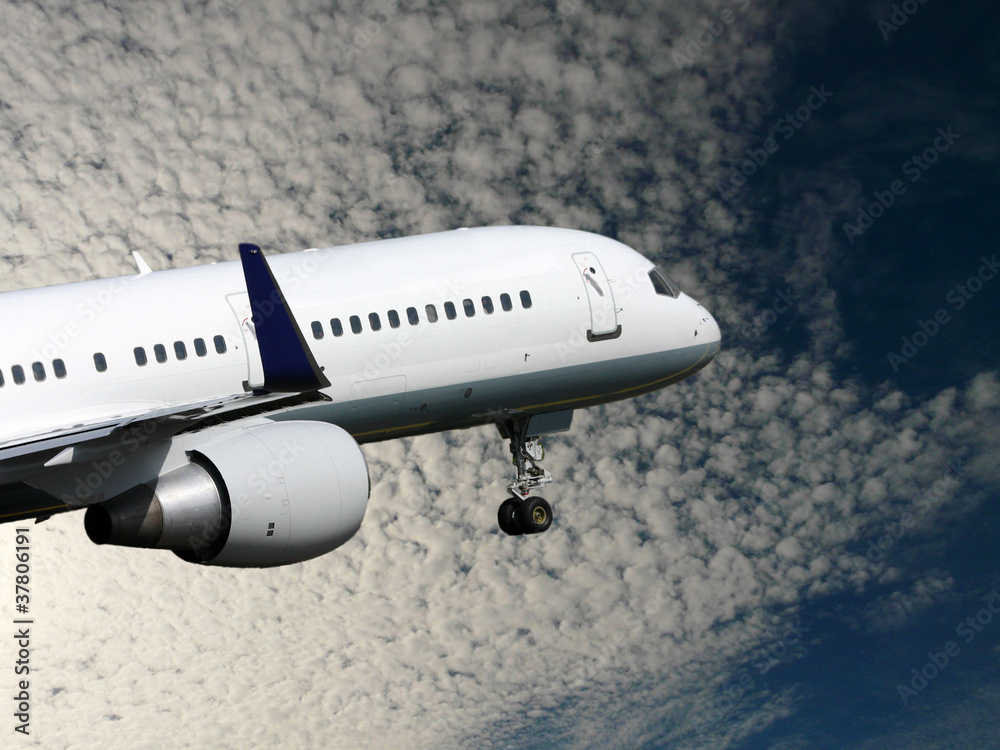 Obraz premium White plane take off