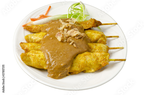 Asian cuisine chicken satay