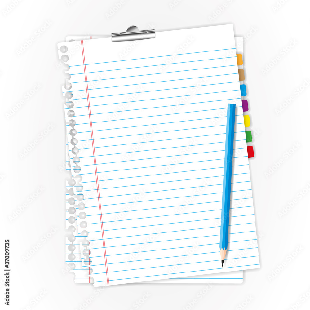 Blank page and bookmark with pencil. Blank page and bookmark with pencil.