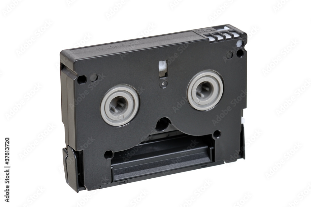 Mini DV cassette. back side