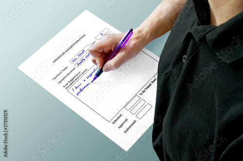 Fotografija Filling in form.Innovative spirit