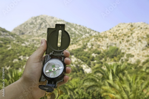 Compass in hand