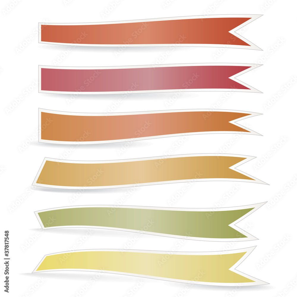 Decorative color ribbons