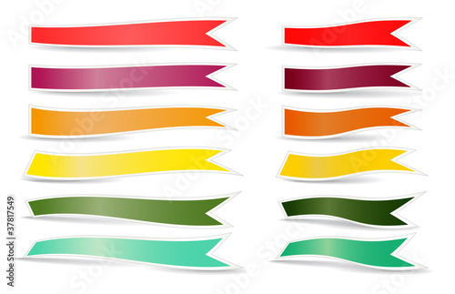 Decorative color ribbons. Different sizes