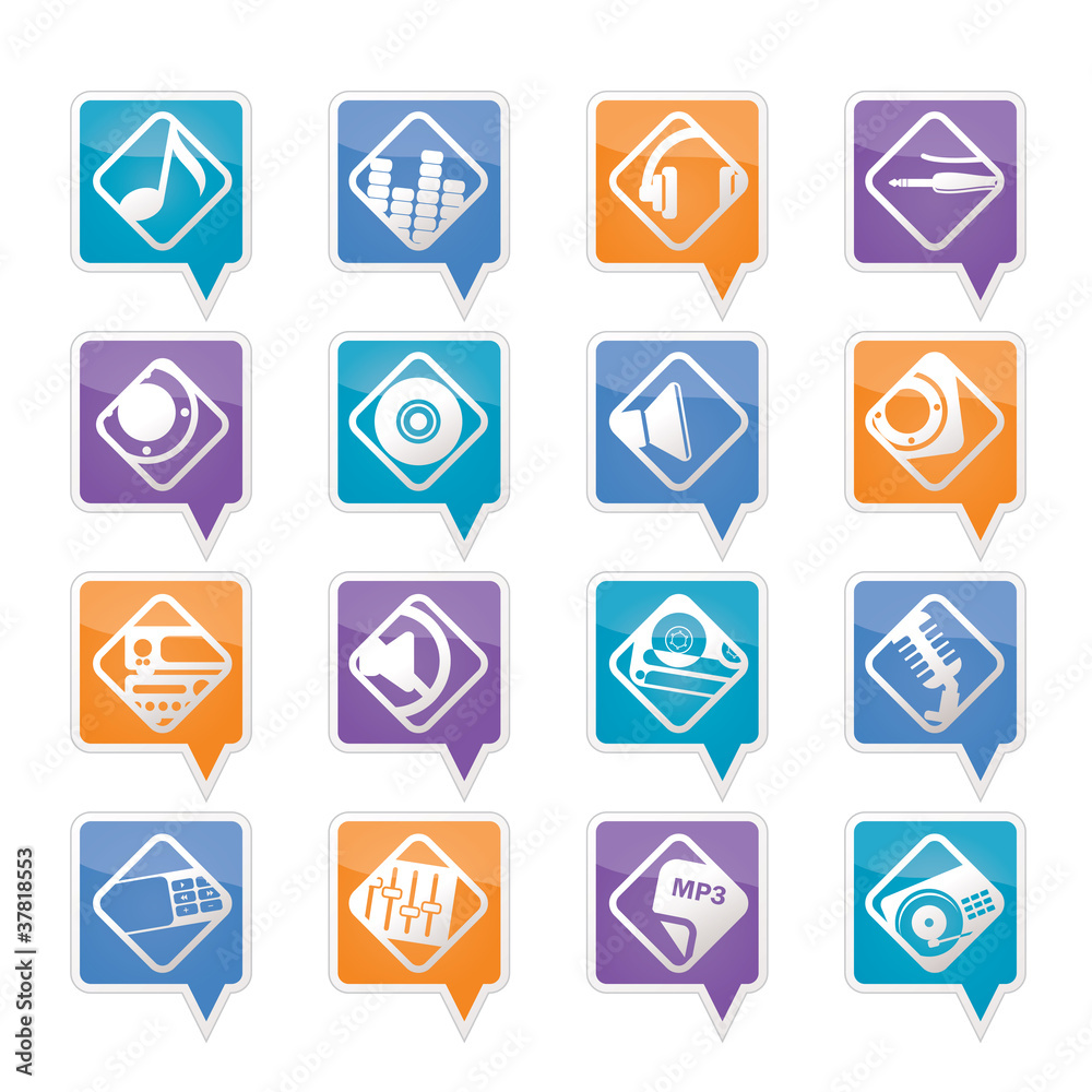 Music and sound icons - Vector Icon Set Music and sound icons - Vector Icon Set