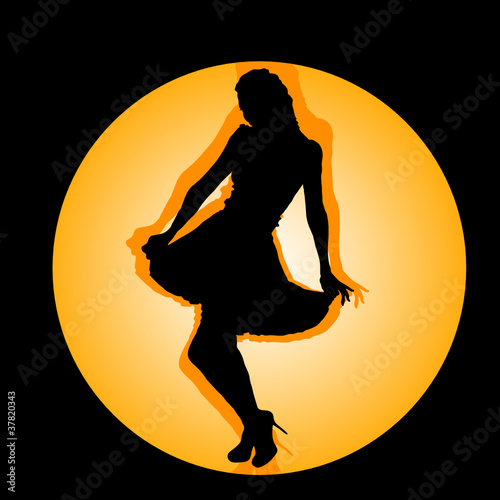 girl in the hole black silhouette