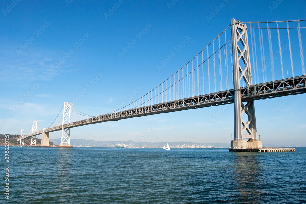 Suspension Oakland Bay Bridge in San Francisco to Yerba Buena Is