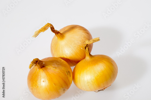 Onions isolated over white background