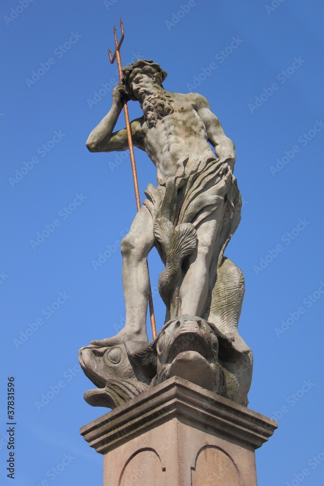 Statue of legendary Neptune in Jelenia Gora