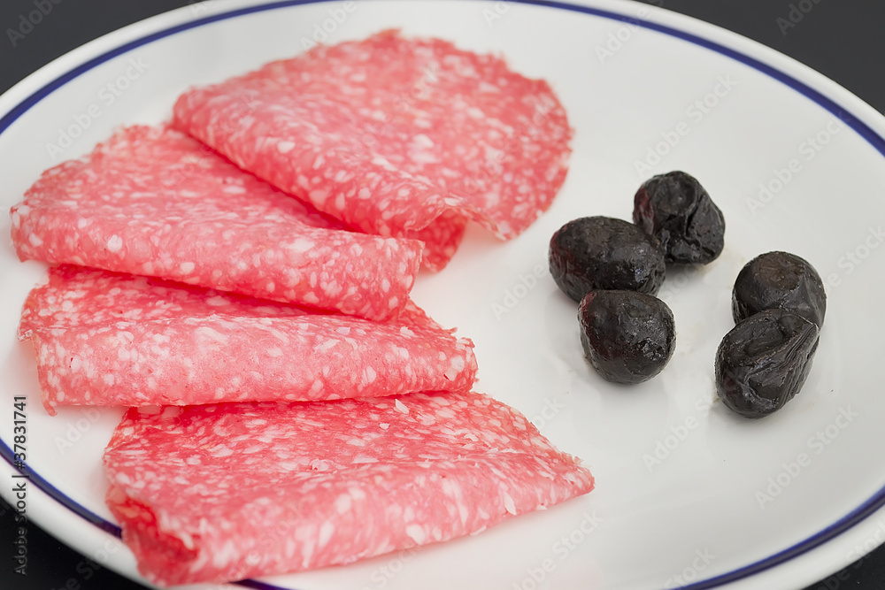 salami and olives salami and olives