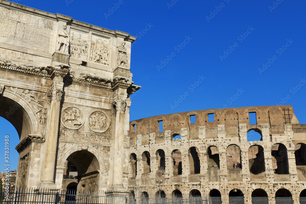 Arco di Costantino e Colosseo, Roma