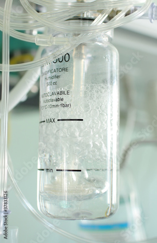 boiling liquid in a transparent bank photo