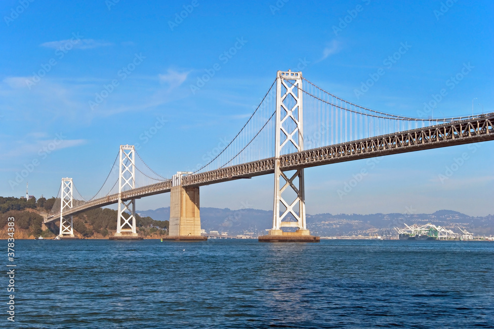 Suspension Oakland Bay Bridge in San Francisco to Yerba Buena Suspension Oakland Bay Bridge in San Francisco to Yerba Buena