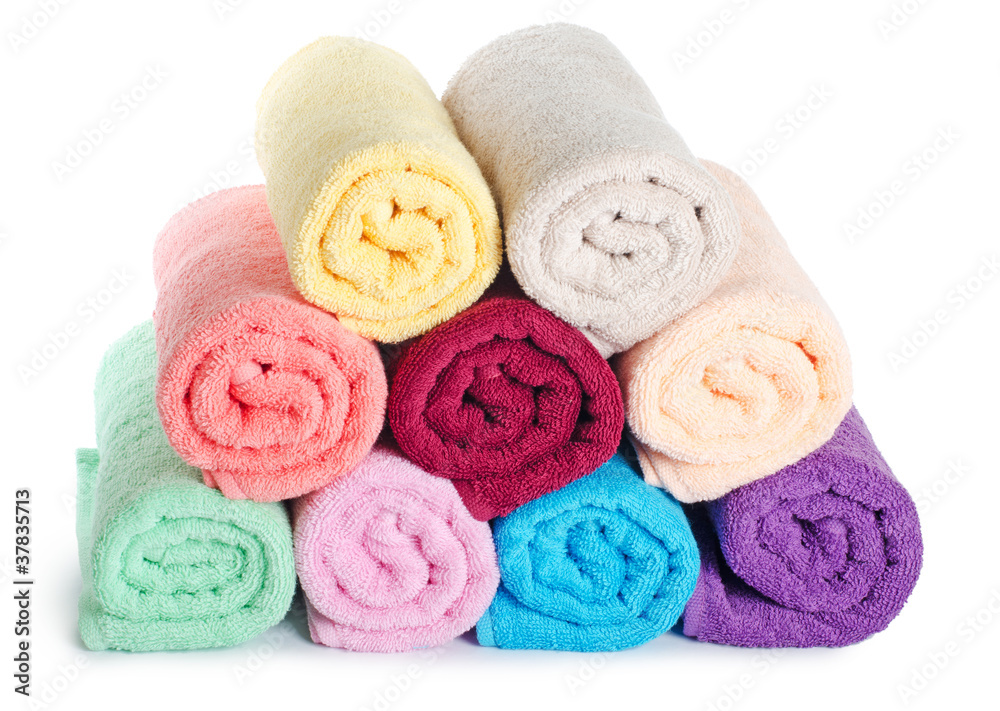 The combined color towels The combined color towels