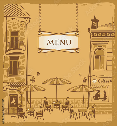 Cover with the urban cafe menu