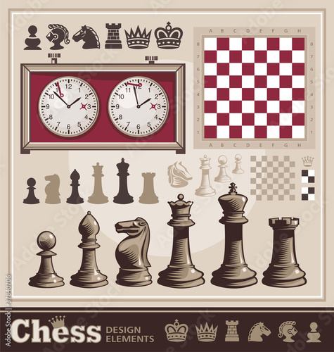Set of Chess Design Elements