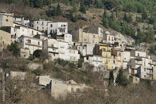 houses of Roccacasale,Abruzzi,Italy photo