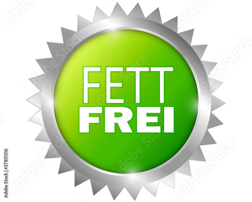 fettfrei - fett frei button photo