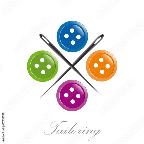 Logo tailoring on white background # Vector