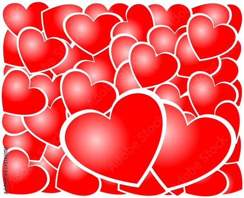 It is red - white hearts