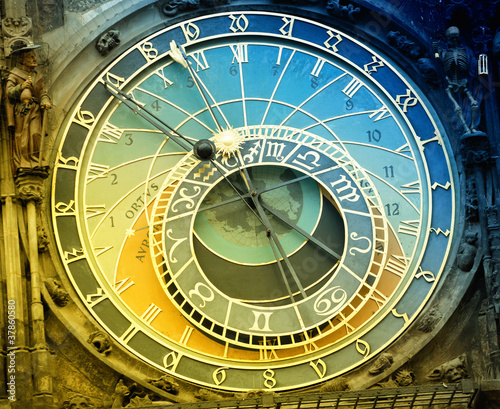 Astronomical clock in Prague photo