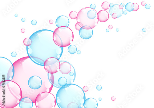 rosa blaue bubbles