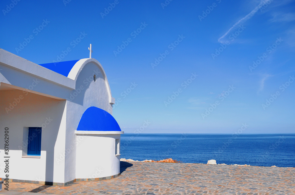 Greek chapel on the sea