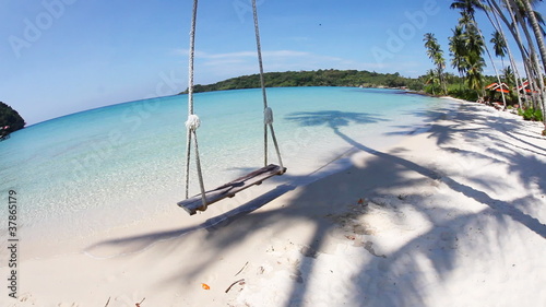 swing  at tropical beach